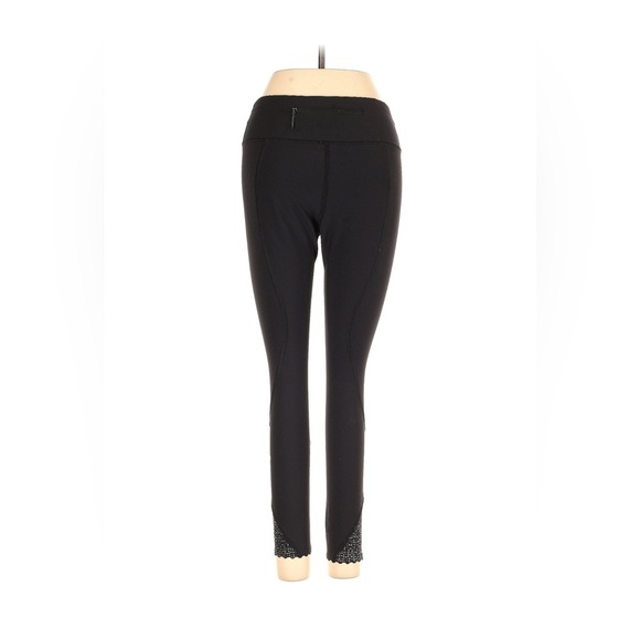 Lululemon Tight Stuff Tight Leggings | Pants | Black Scalloped Hem Reflective 4 - Picture 2 of 3